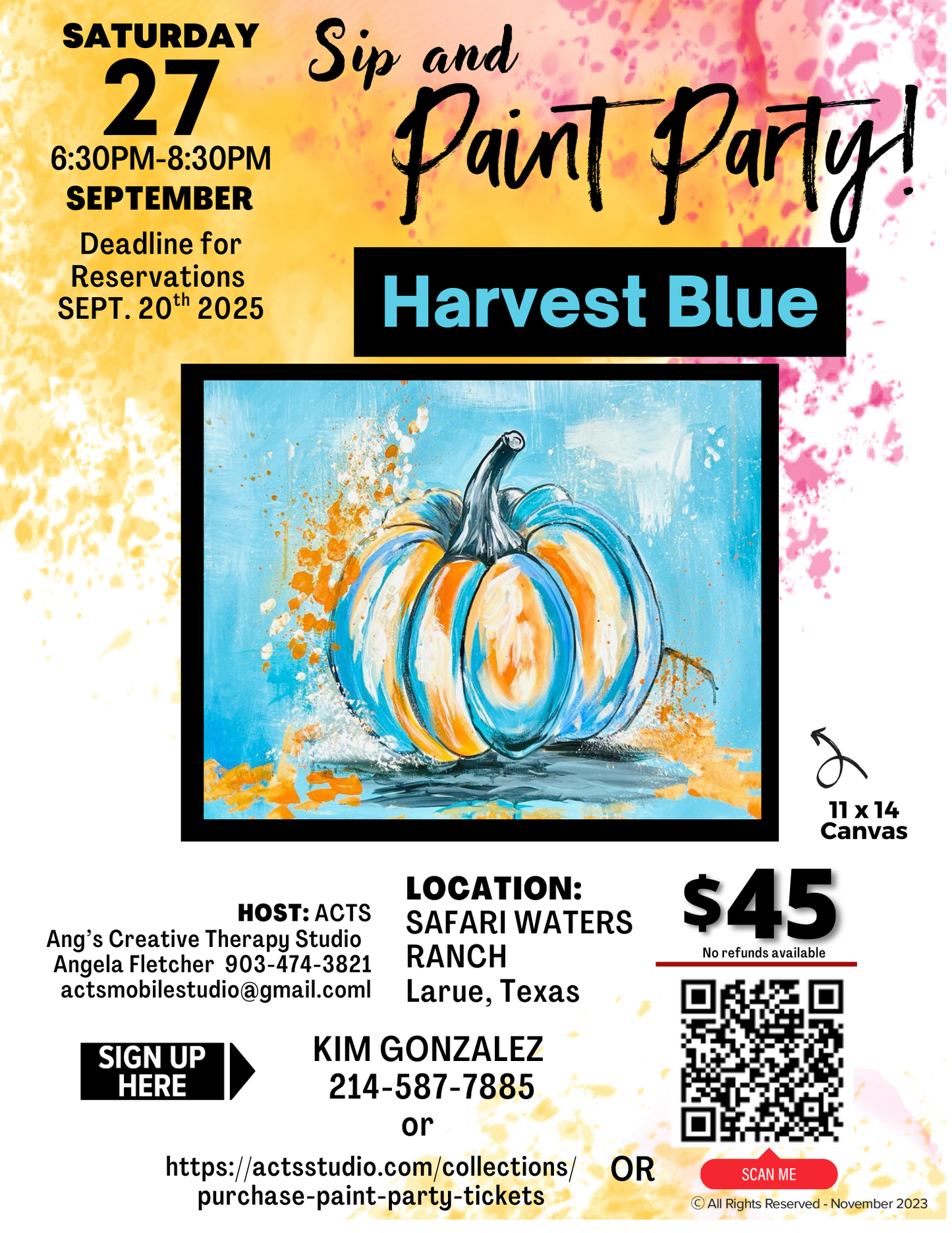 Safari Waters Ranch - Private Paint Party